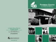 Fahrman Center Brochure - Lutheran Social Services of Wisconsin ...