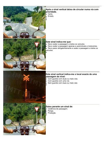 ApÃ³s o sinal vertical deixo de circular numa via com prioridade ... - Imtt