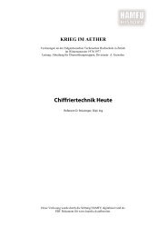 Chiffriertechnik Heute - Stiftung HAMFU