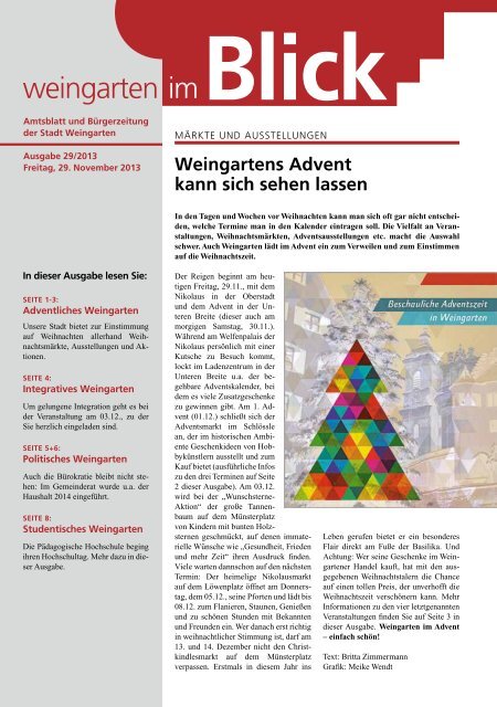 Ausgabe 29/2013 - Weingarten im Blick