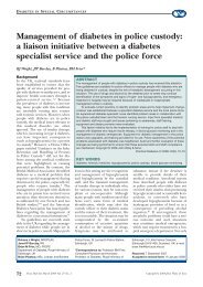 Management of diabetes in police custody: a ... - Practical Diabetes