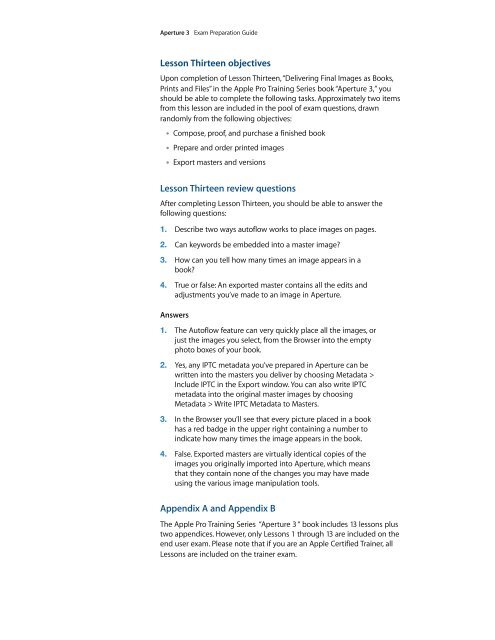 Aperture 3 (PDF) - Training - Apple