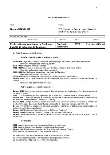 Bernard DAVOUST VÃ©tÃ©rinaire chef des services - Marseille ...