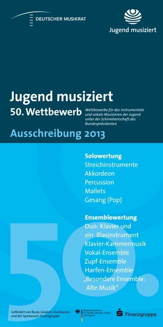 Auschreibung für "Jugend musiziert 2013"