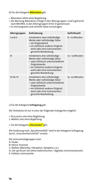 Auschreibung für "Jugend musiziert 2013"