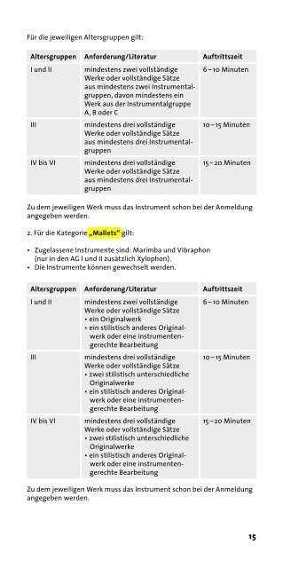 Auschreibung für "Jugend musiziert 2013"