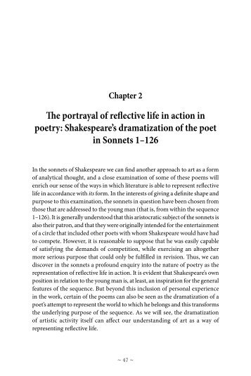 Chapter 2 - The portrayal of reflective life in action in poetry