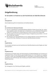 Entgeltordnung Fundus Bischofswerda