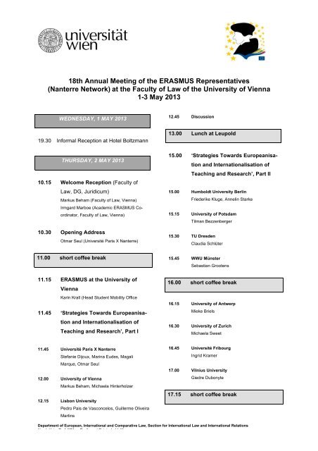 Programme Nanterre Network Meeting