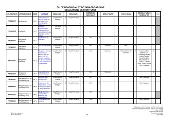 Délégations signatures - CCI