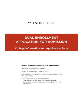 valencia college admissions