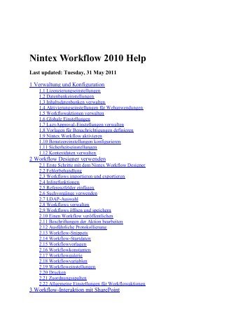 Nintex Workflow 2010 Help