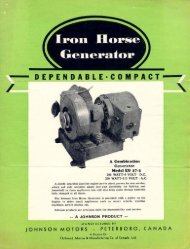 1946 Iron Horse generator brochure - ruc enterprises