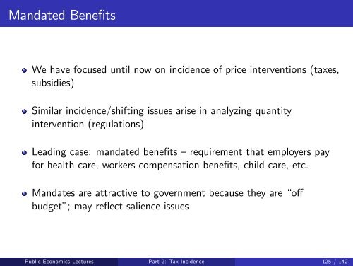 Public Economics Lectures Part 1: Introduction