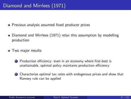 Public Economics Lectures Part 1: Introduction