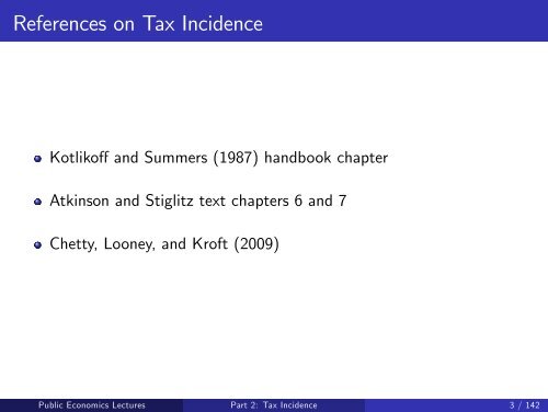 Public Economics Lectures Part 1: Introduction