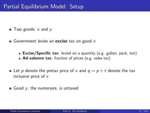 Public Economics Lectures Part 1: Introduction