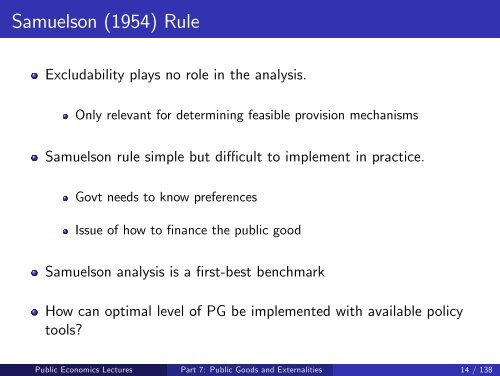 Public Economics Lectures Part 1: Introduction