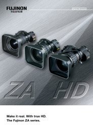 Make it real. With true HD. The Fujinon ZA series. - Video Data