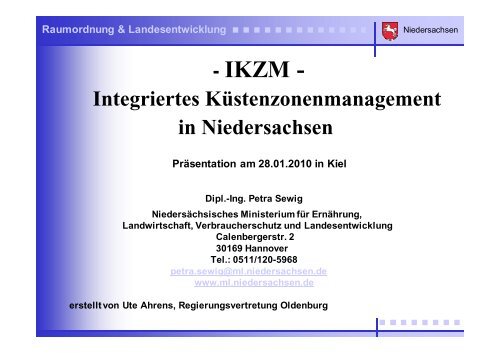 Raumordnung & Landesentwicklung - IKZM