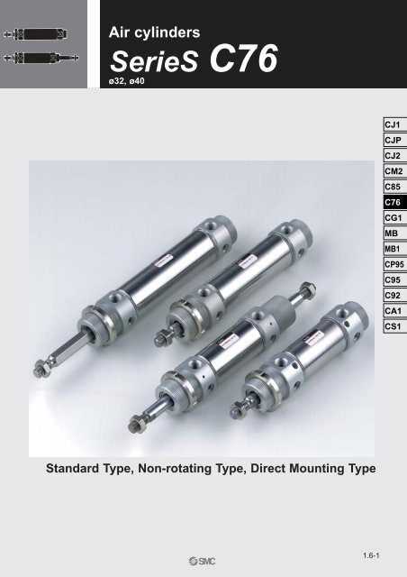 Series C76 Double acting: Single rod - SMC