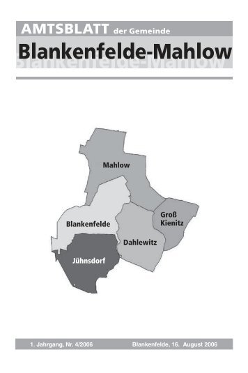 Bürgermeisterschaft 2006 - Gemeinde Blankenfelde - Mahlow