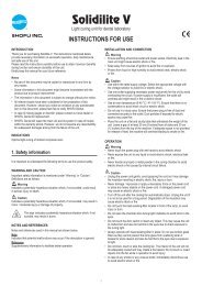 Solidilite V Instructions For Use - SHOFU Dental GmbH