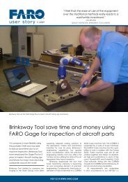 Brinksway Tool save time and money using FARO ... - FARO Asia