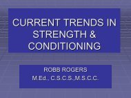 Current Trends in Strength and Conditioning - sbc