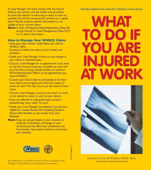 What To Do If You Are Injured At Work - Newfoundland and ...