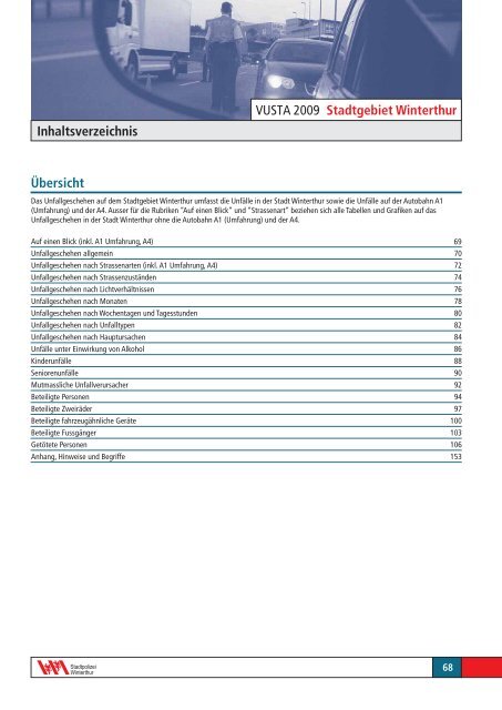 Verkehrsunfallstatistik 2009 Stadtgebiet Winterthur - Stadtpolizei ...