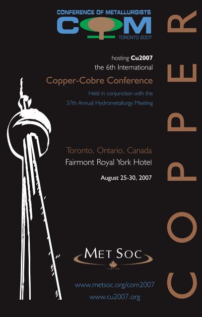 Copper-Cobre Conference - MetSoc