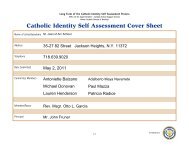 Catholic Identity Self Assessment Cover Sheet - Saint Joan of Arc ...