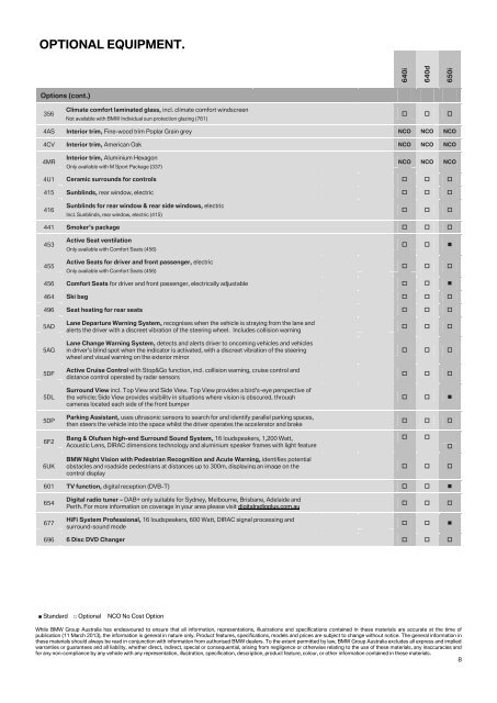 Specification guide (PDF) - BMW