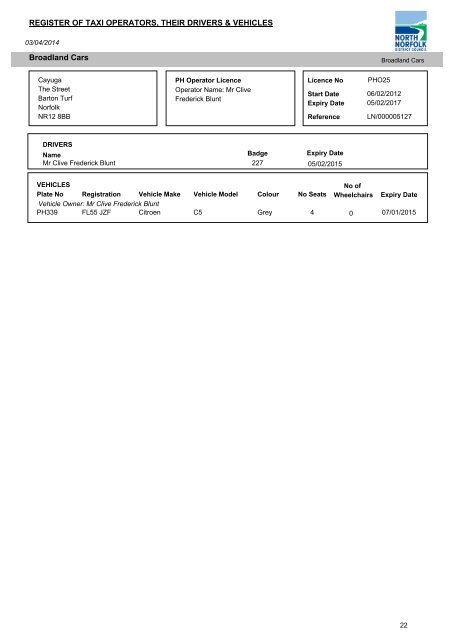 REGISTER OF TAXI OPERATORS, THEIR DRIVERS & VEHICLES ...