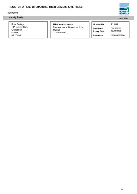 REGISTER OF TAXI OPERATORS, THEIR DRIVERS & VEHICLES ...