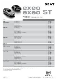 SEAT Exeo Lim. & ST Kombi Preisliste