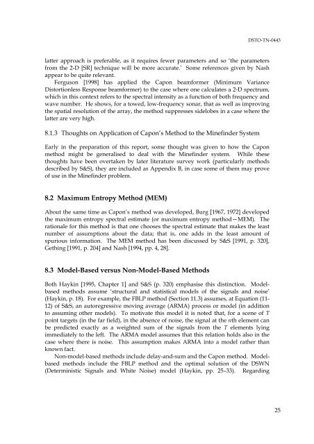 Suitability of Correlation Arrays and Superresolution for Minehunting ...