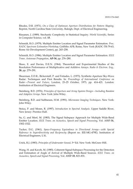 Suitability of Correlation Arrays and Superresolution for Minehunting ...