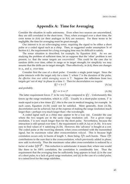 Suitability of Correlation Arrays and Superresolution for Minehunting ...