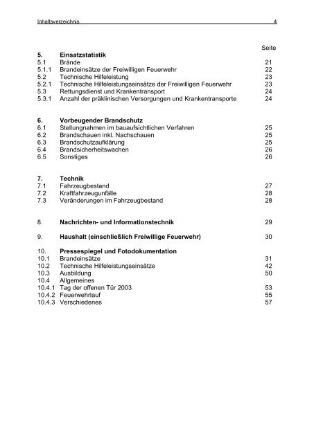 Jahresbericht 2003 - Feuerwehr Leverkusen