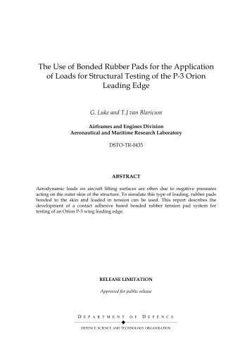 The Use of Bonded Rubber Pads for the Application of Loads for ...