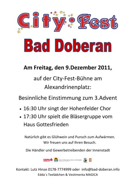 Am Freitag, den 9.Dezember 2011 - Bad Doberan, Ostseebad ...