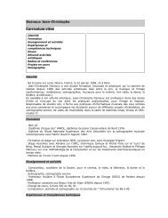 Desnoux Jean-Christophe Curriculum vitae - Ãcole europÃ©enne ...