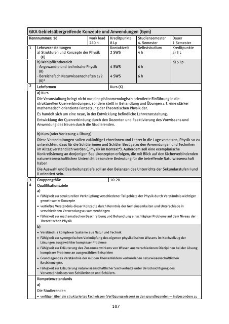 Studienanleitung für alle Studiengänge - Fachbereich Physik der ...