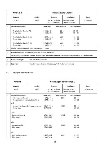 Studienanleitung für alle Studiengänge - Fachbereich Physik der ...