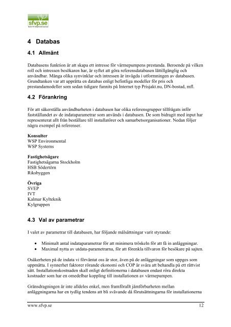 Projektets slutrapport - effsys 2