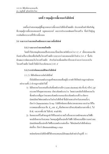 Chapter 3 : XRD Theory - ภาควิชาฟิสิกส์