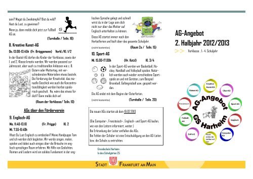 AG-Flyer - Grundschule Harheim