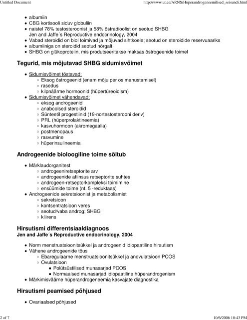 HÃ¼perandrogeneemilised seisundid - Perearstikeskus.ee